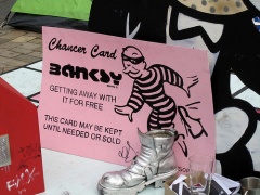 banksy business card